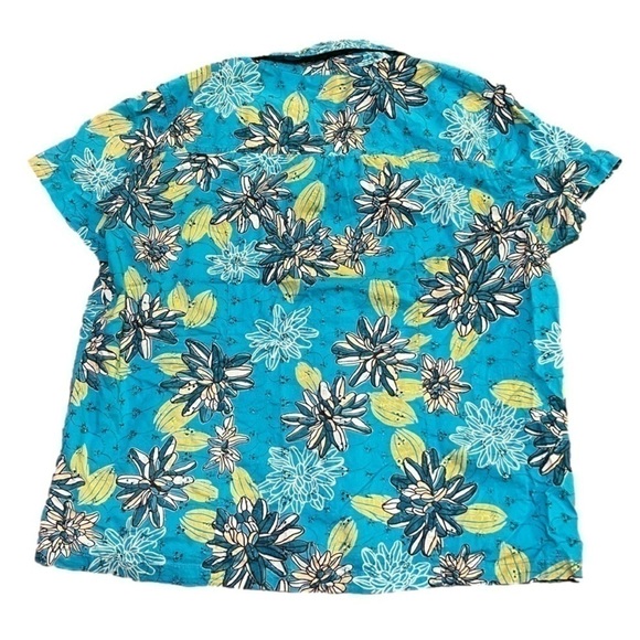 CAPPAGALLO Hawaiian Inspired Button Up Women’s Tee Size L - Picture 9 of 14